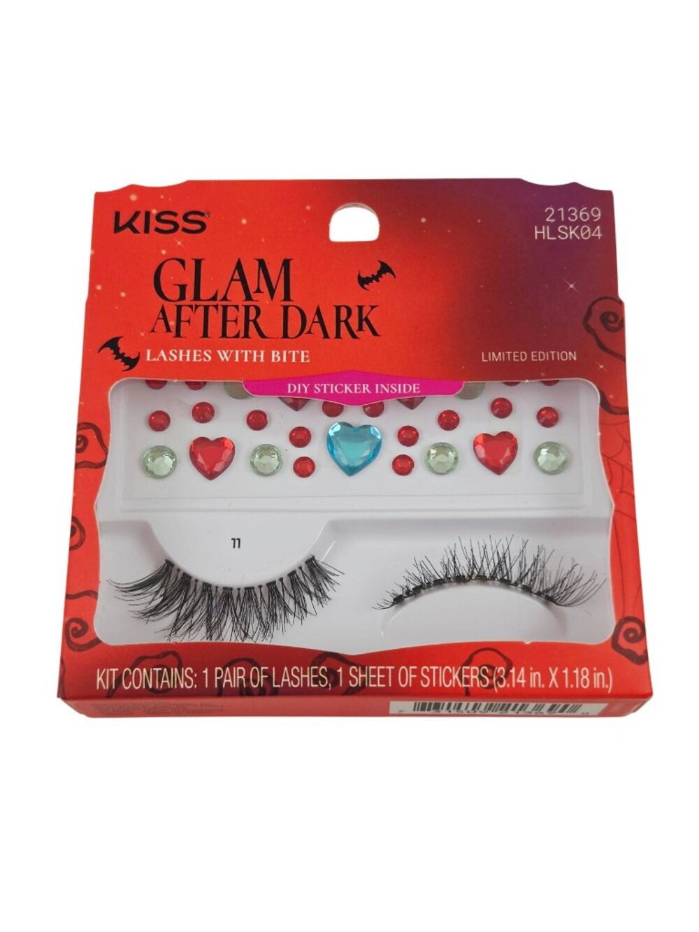 Kiss Lashes Glam After Dark 11 Hearts Circles 21369 HLSK04 Rhinestone Stickers